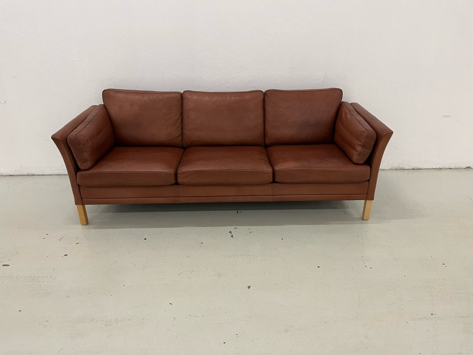 Sofa, læder, 3 pers.