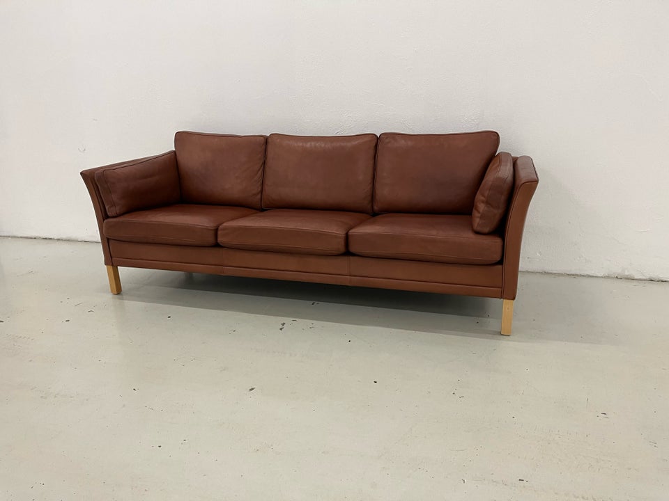 Sofa, læder, 3 pers.