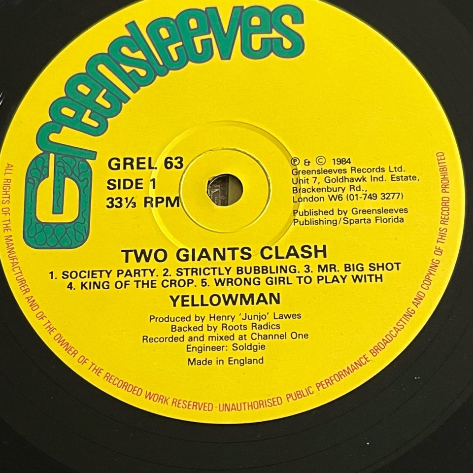 LP, Yellowman/Josey Wales, Two