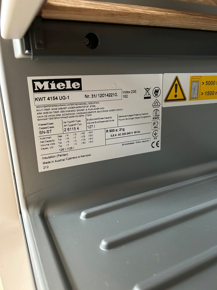 Vinkøleskab, Miele KWT 4154 UG-1,