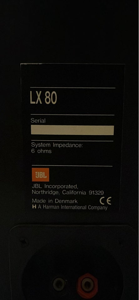 Højttaler, JBL, LX 80