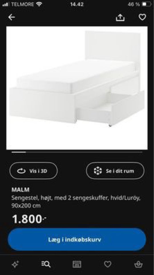 Enkeltseng, Malm Ikea