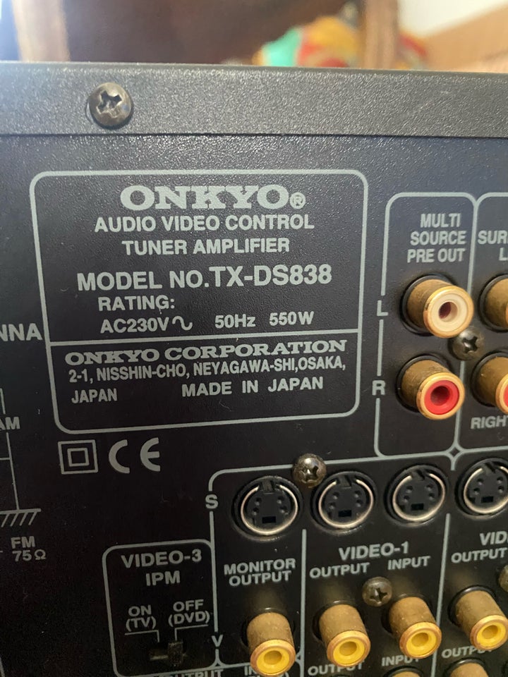 Forstærker, Onkyo, TX-DS838