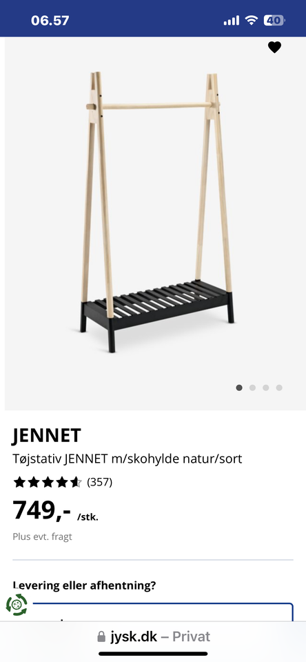 Tøjstativ, Jennet - Jysk