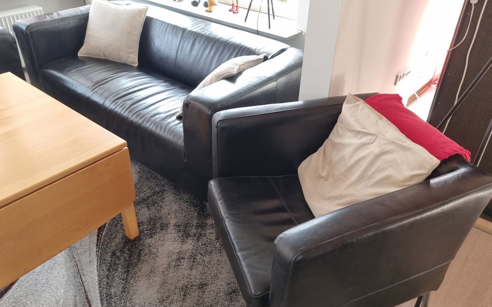 Sofa, læder, 2 pers.