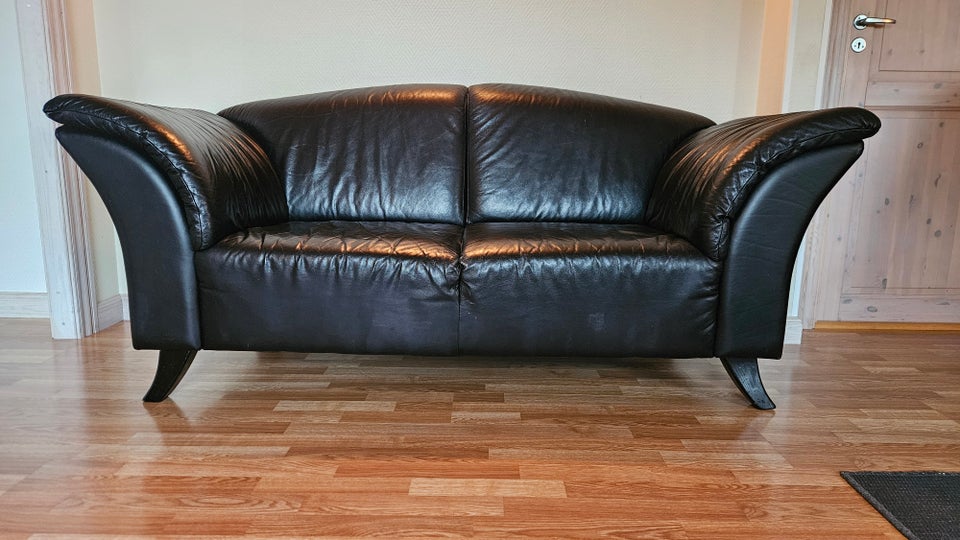 Sofa, læder, 2 pers.