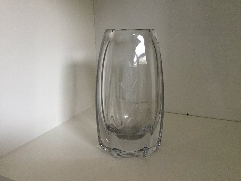 Glas Vase i klart glas  Vintage