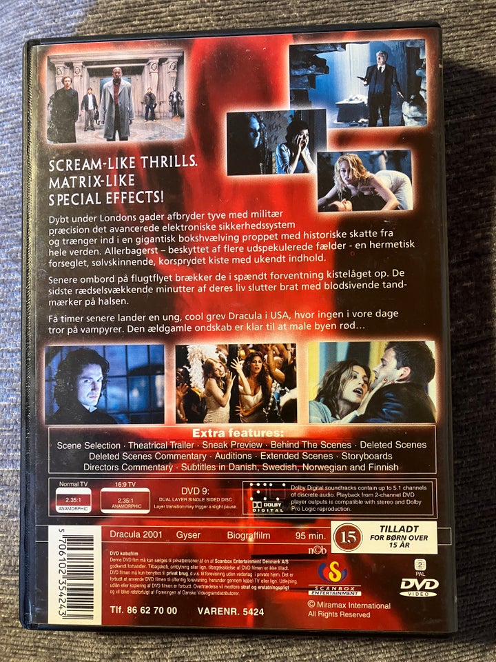 Dracula 2001, DVD, gyser