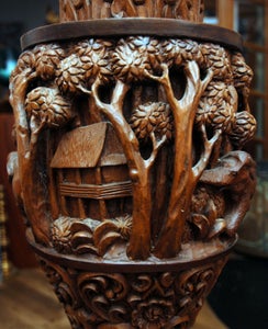 Teak træs vase Thailands