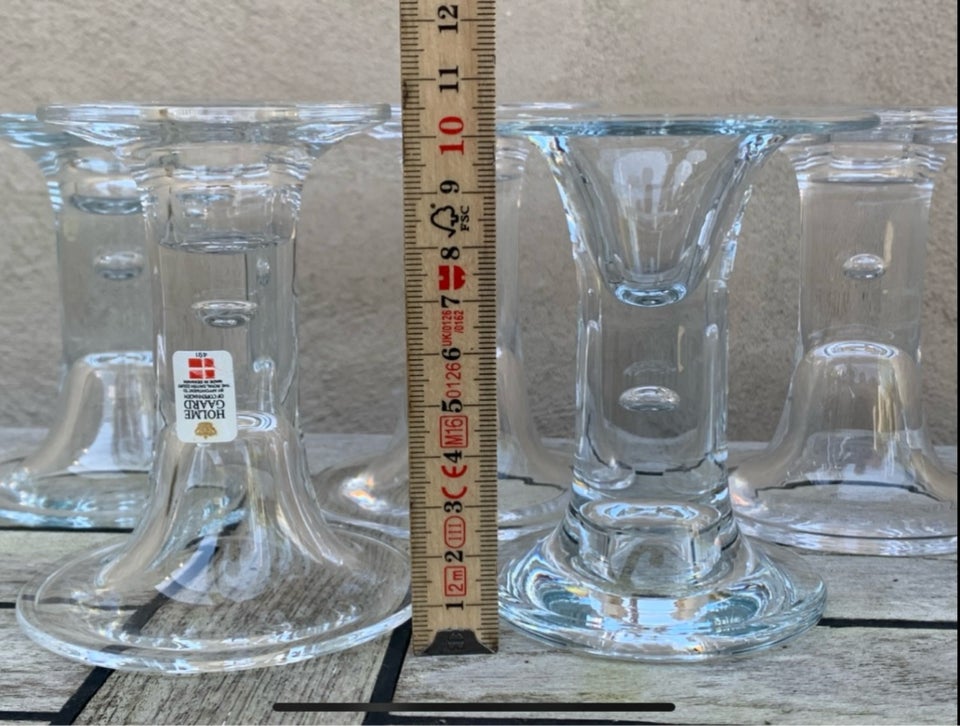 Glas Merkur vendbare lysestager /