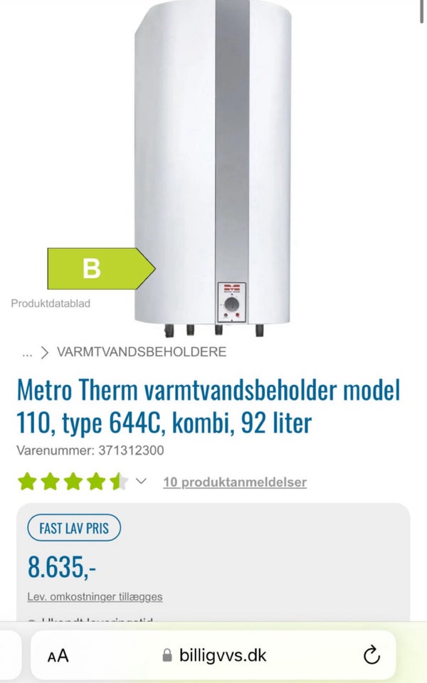 Vandvarmer, Metro Therm