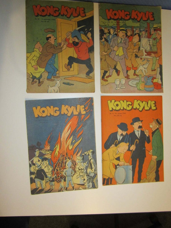 Kong Kylie med Tintin forsider,