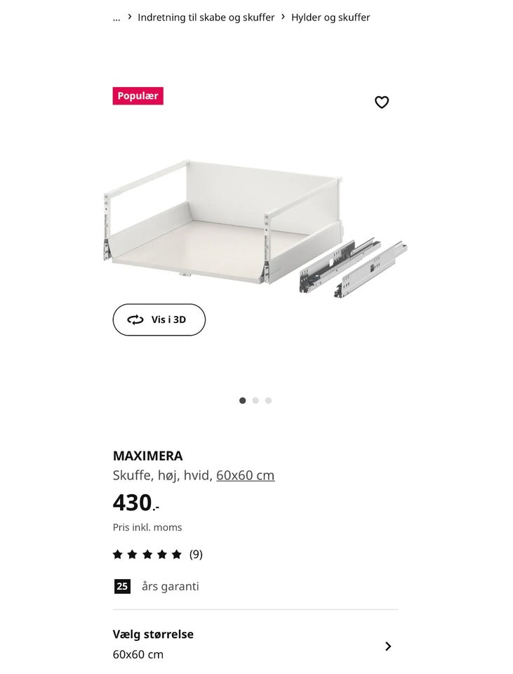 Skuffeskab, Metod, IKEA