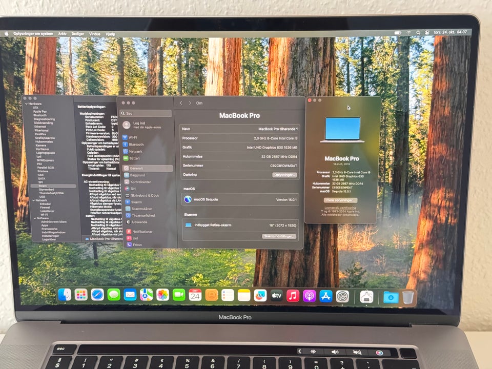 MacBook Pro, 2.3 GHz, 32 GB ram