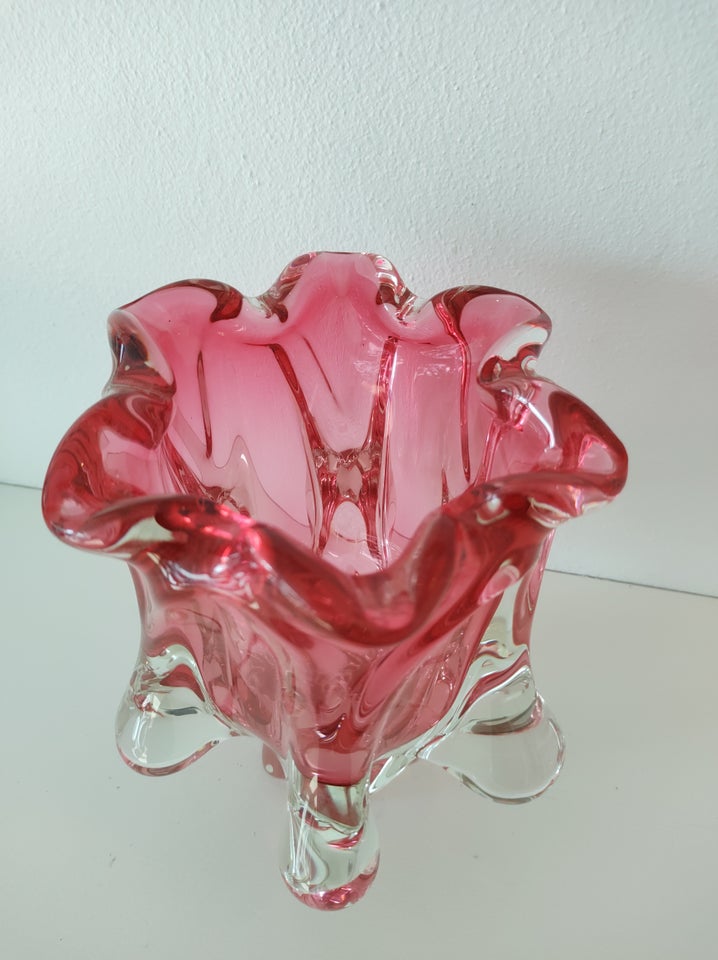 Tung håndlavet glas vase, Murano