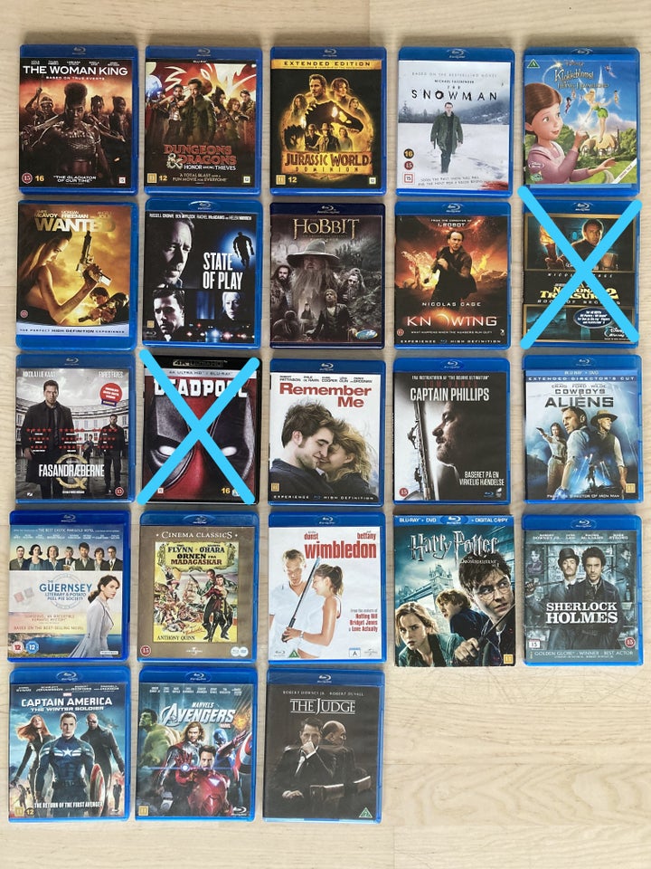 Diverse Film Sælges Blu-ray