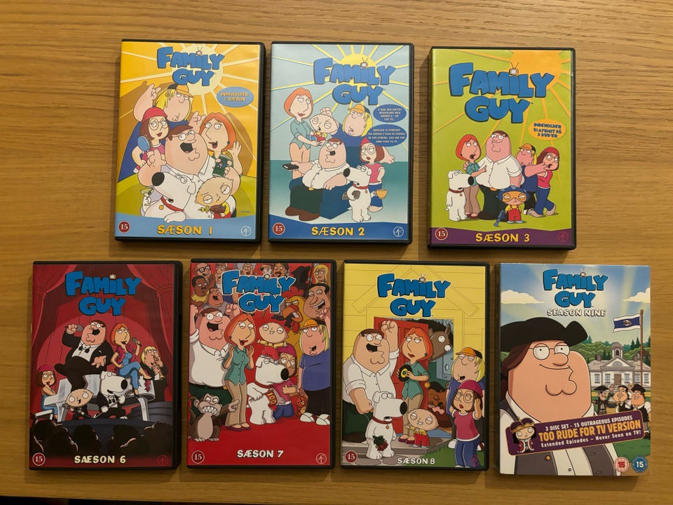 Family Guy 1-9, DVD, TV-serier