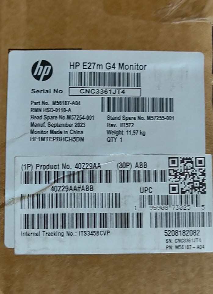 HP E27m G4 27 tommer