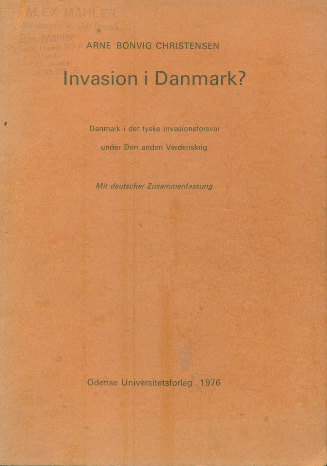 Invasion i Danmark? Arne Bonvig