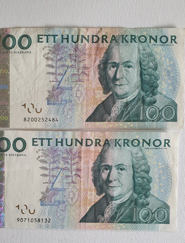 Skandinavien, sedler, 100 og 20