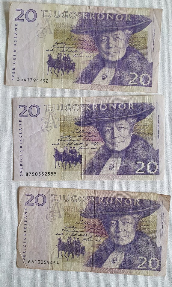 Skandinavien, sedler, 100 og 20