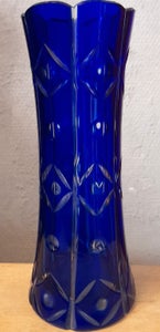 Glas Vase Blå