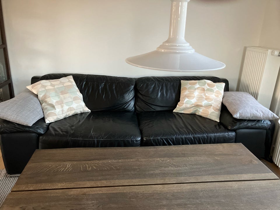 Sofa, læder, 3 pers.