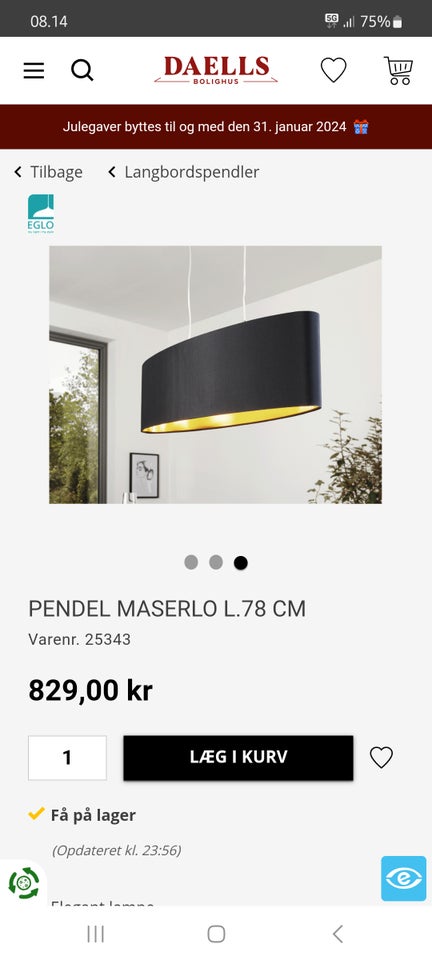 Anden loftslampe