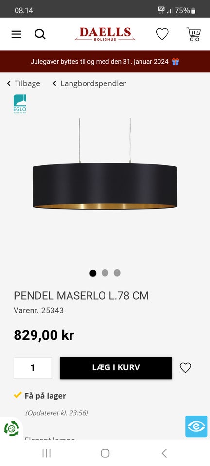 Anden loftslampe