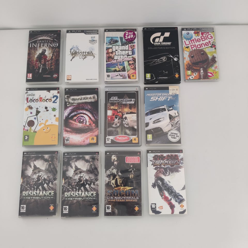 Diverse PSP spil individuelle