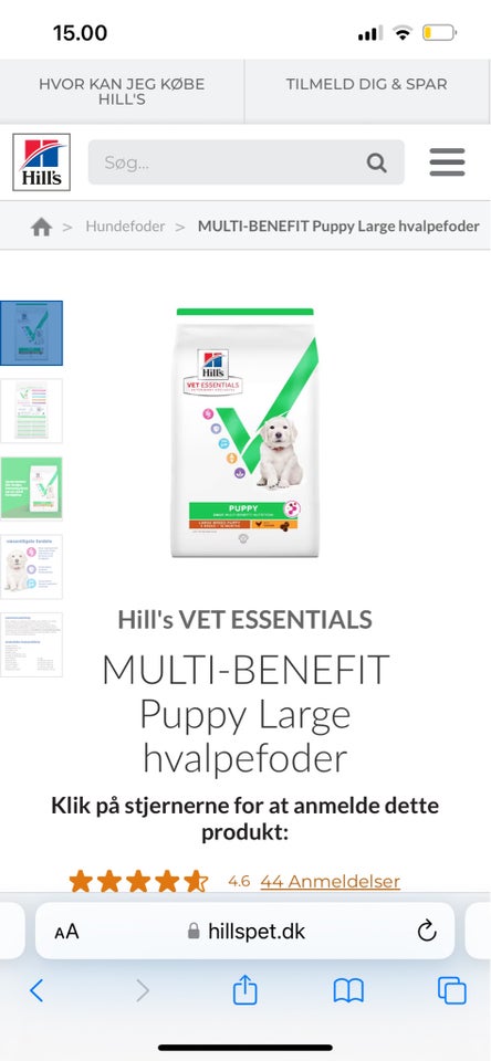 Hundefoder Hill’s Vet Essentials