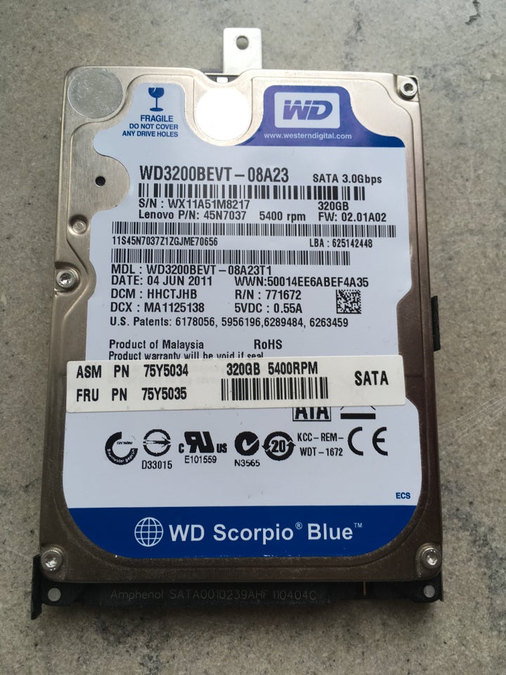 Western Digital Scorpio Blue, 320