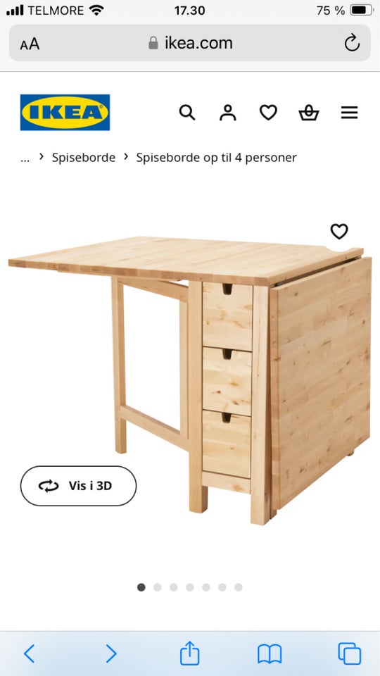 Spisebord, Birketræ , IKEA