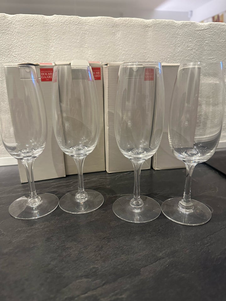 Glas, 4 Fontaine champagneglas ,