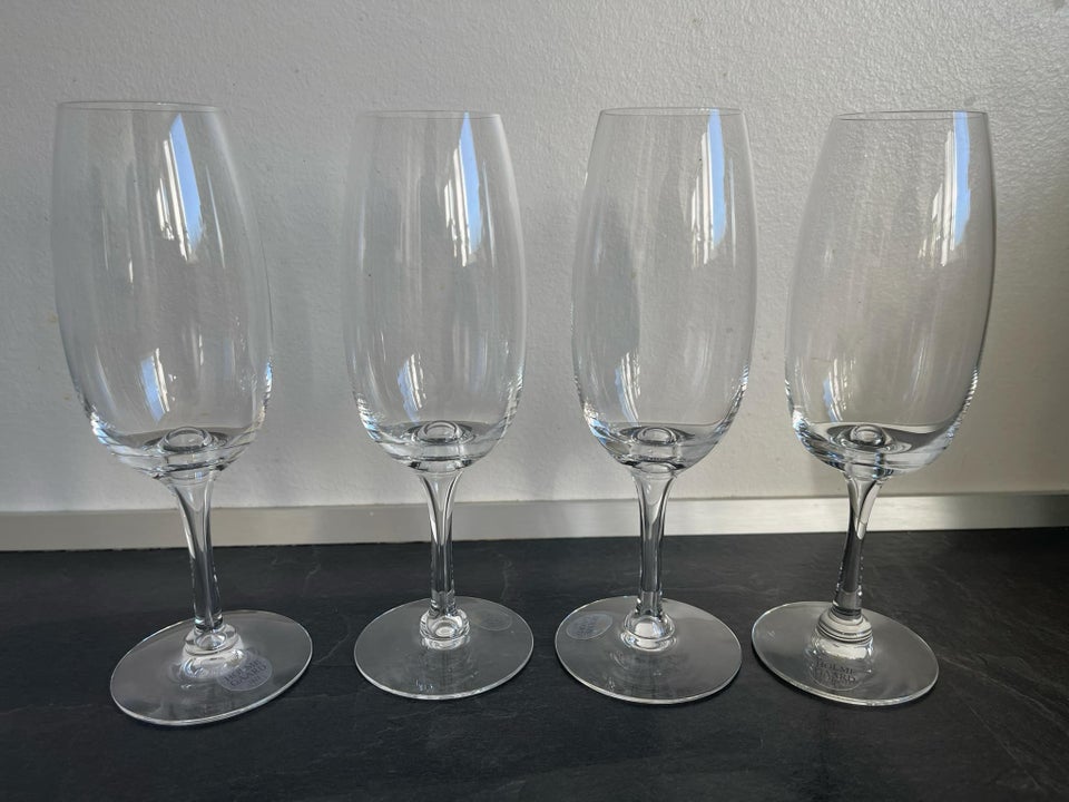 Glas, 4 Fontaine champagneglas ,