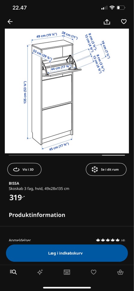 Skoskab fra IKEA, IKEA