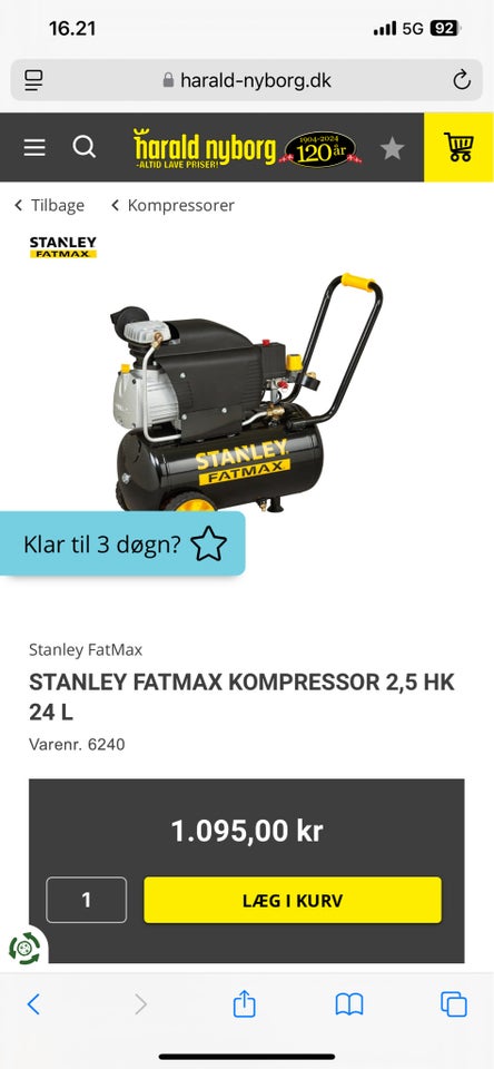 Kompressor, Stanley fat Max