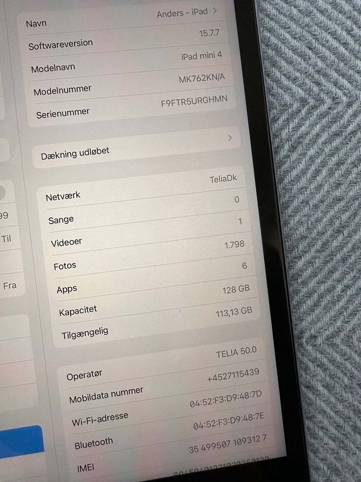 iPad mini 4, 128 GB, Perfekt