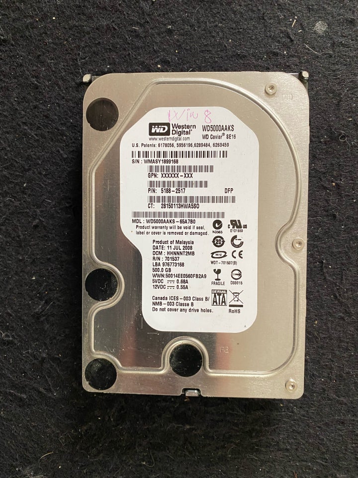 Western Digital 500 GB Perfekt