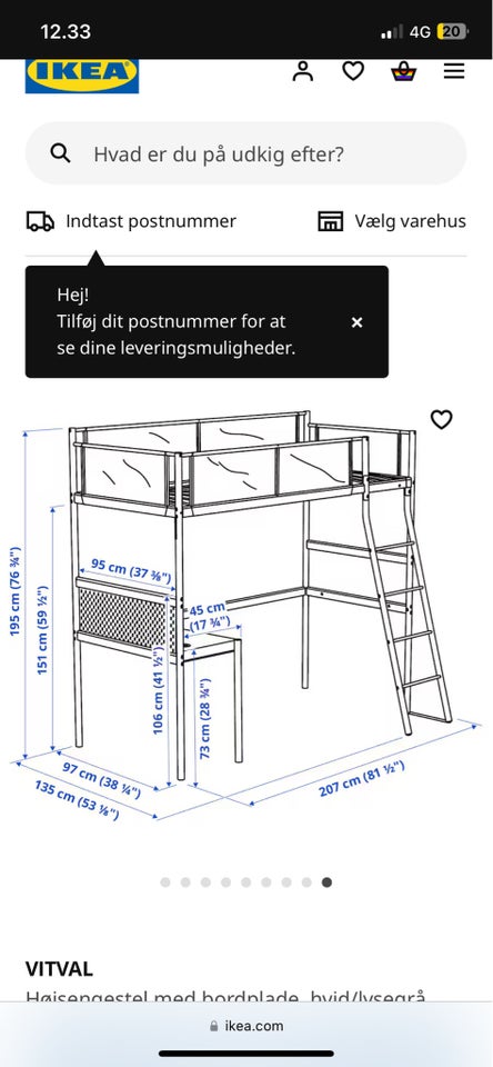 Højseng vital Ikea højseng