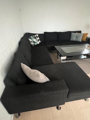 Hjørnesofa stof 6 pers