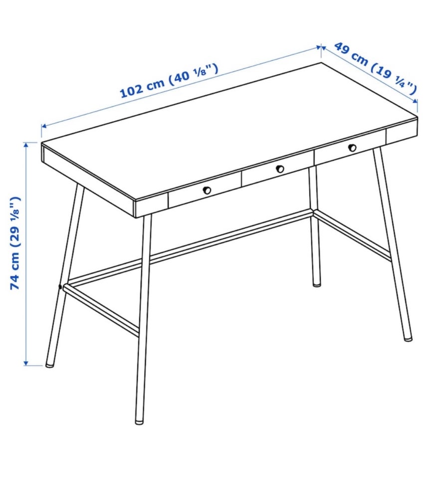 Skrivebord IKEA LILLÅSEN