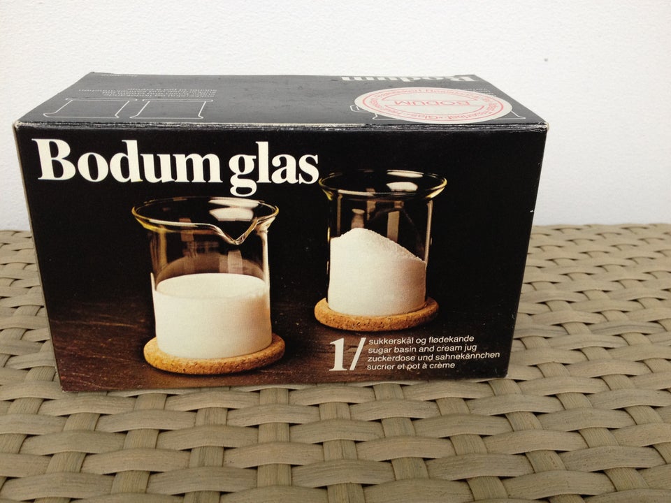 Glas, Fløde/sukkersæt, Bodum -