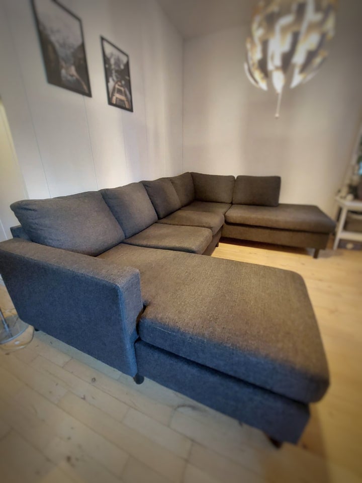 U-sofa, stof, 5 pers.