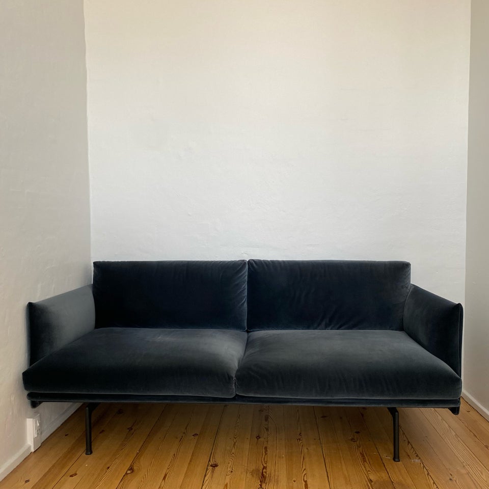 Sofa, velour, 2 pers.