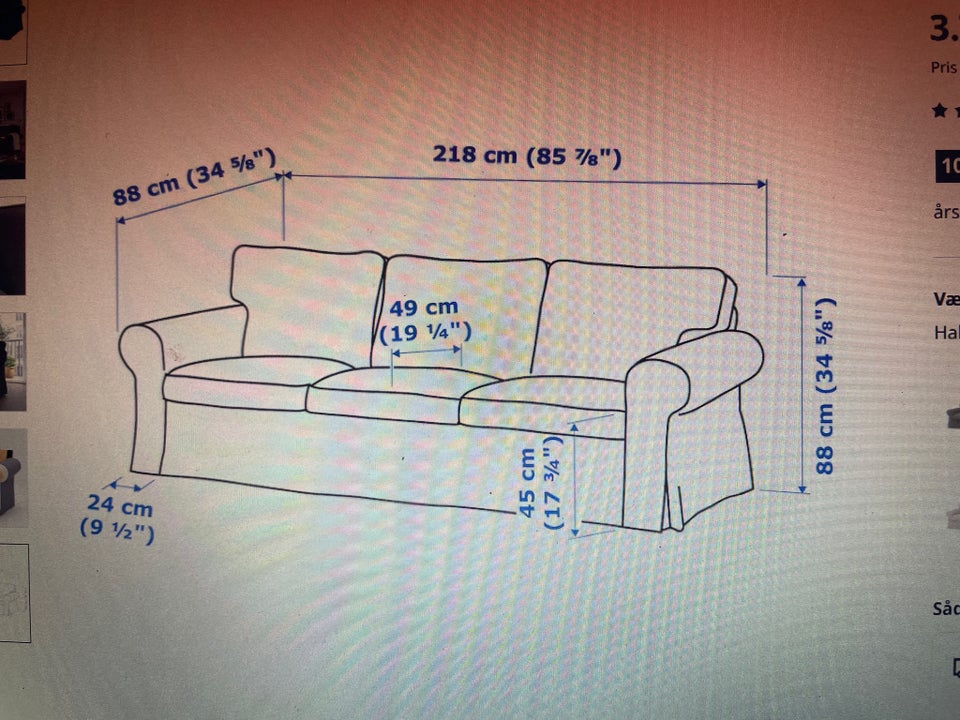 Sofagruppe, 3 pers. , Ikea