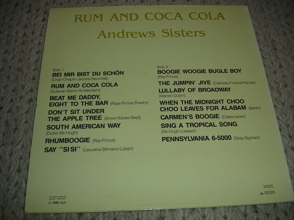 LP, The Andrews Sisters ( Swing ),