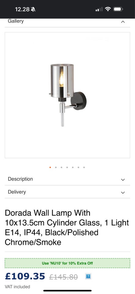 Væglampe, Dorada Wall lamp