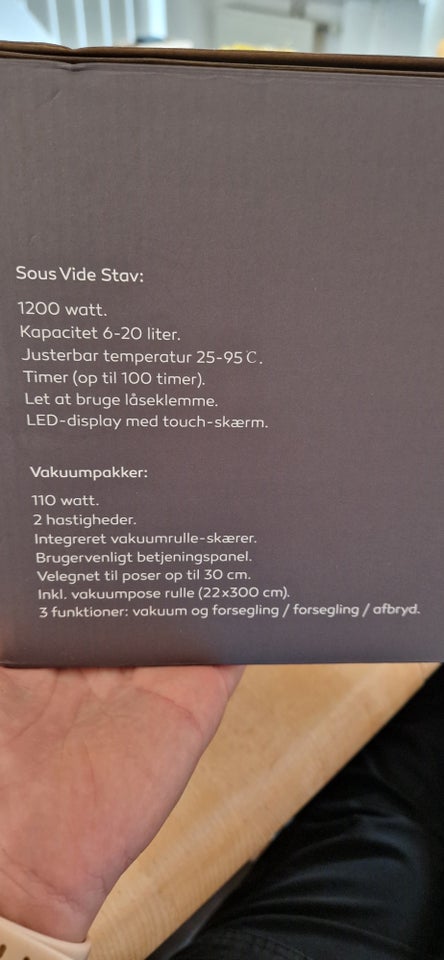 Sous vide stav og vakuumpakker