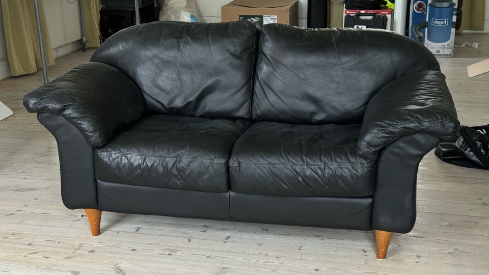 Sofa, læder, 2 pers.